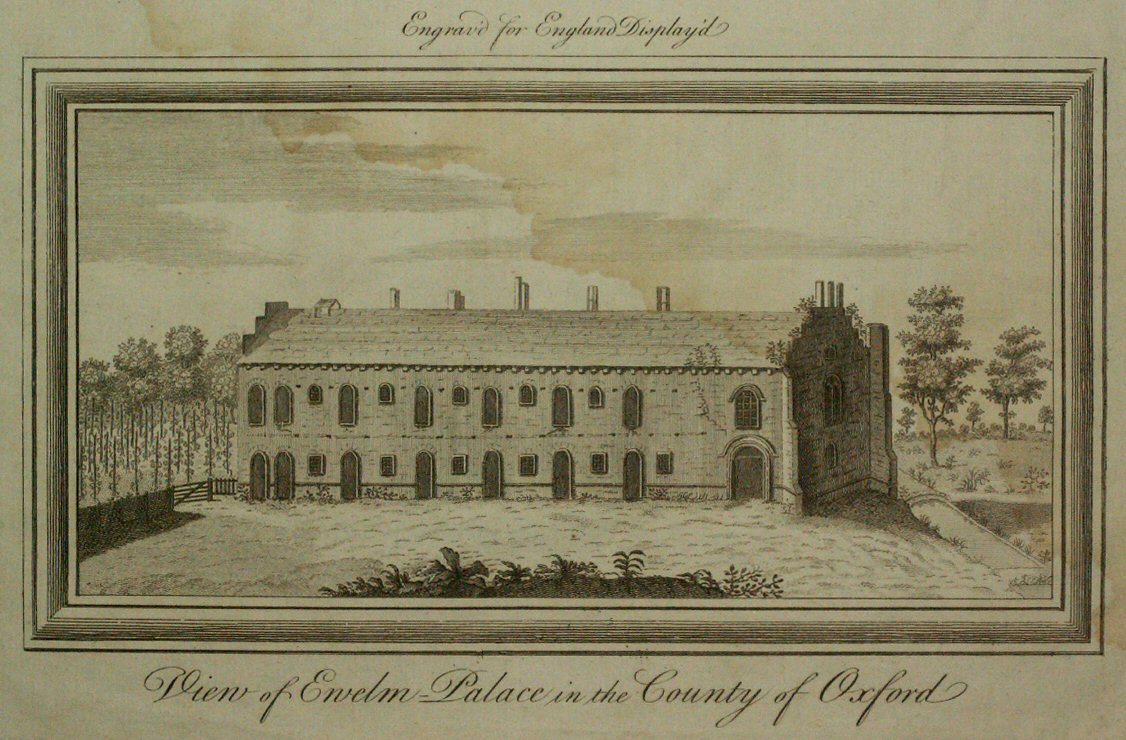 Print - View of Ewelm-Palace in the County of Oxford Engrav'd for England Display'd